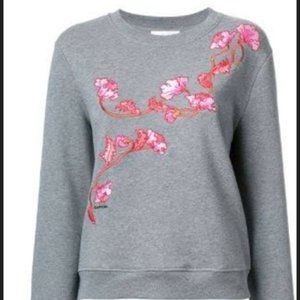 Carven Floral embroidered Sweatshirt Top M